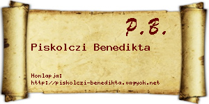 Piskolczi Benedikta névjegykártya